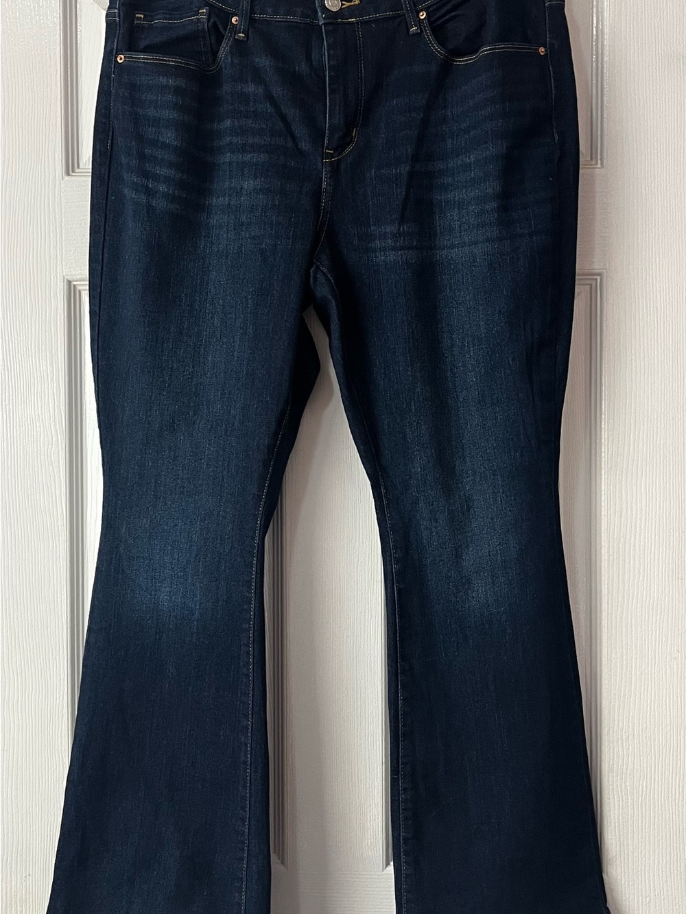 Dark Blue Women's Mid-rise Jeans 16 Short